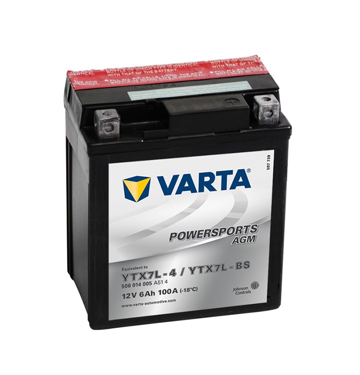 Varta Agm YTX7L-BS (YTX7L-4) cod.506014005